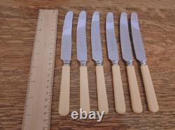 Vintage 38 Pc Silver Plate Faux Bone Cutlery Canteen Set Atkin Bros Sheffield