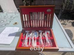 Vintage 38 Piece Silver Plated Canteen of Cutlery for 6 Cooper Ludlam Kings