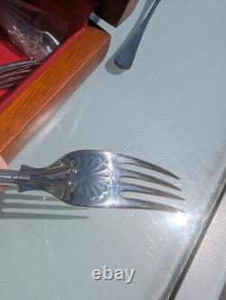 Vintage 38 Piece Silver Plated Canteen of Cutlery for 6 Cooper Ludlam Kings