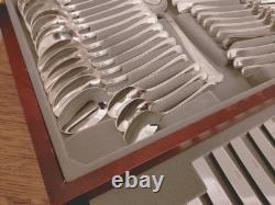 Vintage 44 Pc BEAD PATTERN Silver Plate CUTLERY CANTEEN by Viners of Sheffield