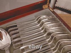 Vintage 44 Pc BEAD PATTERN Silver Plate CUTLERY CANTEEN by Viners of Sheffield