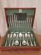 Vintage 44 Pc GRECIAN PATTERN Silver Plate CUTLERY CANTEEN Made in Sheffield
