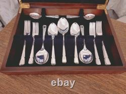 Vintage 44 Pc Silver Plate DU BARRY PATTERN Cutlery Canteen by Coopers Sheffield