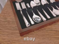 Vintage 44 Pc Silver Plate DU BARRY PATTERN Cutlery Canteen by Coopers Sheffield