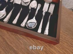 Vintage 44 Pc Silver Plate DU BARRY PATTERN Cutlery Canteen by Coopers Sheffield