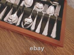 Vintage 44 Pc Silver Plate DU BARRY PATTERN Cutlery Set Roberts & Dore Sheffield