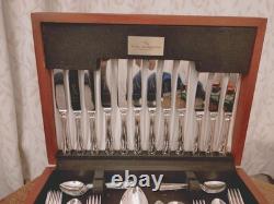 Vintage 44 Pc Silver Plate DU BARRY PATTERN Cutlery Set Roberts & Dore Sheffield