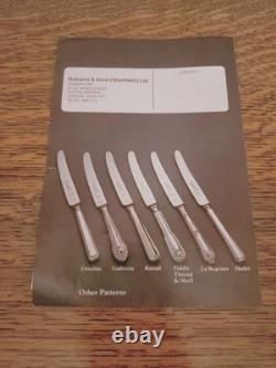 Vintage 44 Pc Silver Plate DU BARRY PATTERN Cutlery Set Roberts & Dore Sheffield