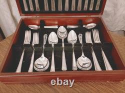 Vintage 44 Pc Silver Plate GRECIAN PATTERN Cutlery Canteen by Coopers Sheffield