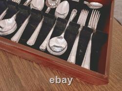 Vintage 44 Pc Silver Plate GRECIAN PATTERN Cutlery Canteen by Coopers Sheffield