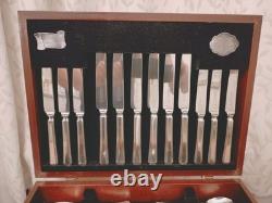 Vintage 44 Pc Silver Plate GRECIAN PATTERN Cutlery Canteen by Coopers Sheffield