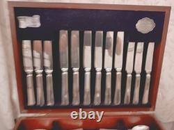 Vintage 44 Pc Silver Plate GRECIAN PATTERN Cutlery Canteen by Coopers Sheffield