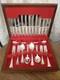 Vintage 44 Pc Silver Plate KINGS PATTERN Cutlery Canteen George Butler Sheffield