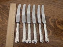 Vintage 44 Pc Silver Plate KINGS PATTERN Cutlery Canteen George Butler Sheffield