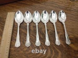 Vintage 44 Pc Silver Plate KINGS PATTERN Cutlery Canteen George Butler Sheffield