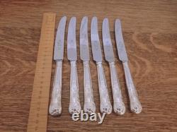 Vintage 44 Pc Silver Plate KINGS PATTERN Cutlery Canteen Set Made in Sheffield