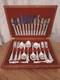 Vintage 44 Piece Silver Plate KINGS PATTERN Cutlery Canteen Made in Sheffield