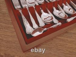 Vintage 44 Piece Silver Plate KINGS PATTERN Cutlery Canteen Made in Sheffield