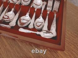 Vintage 44 Piece Silver Plate KINGS PATTERN Cutlery Canteen Made in Sheffield