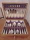 Vintage 46 Pc Silver Plate Faux Bone Cutlery Canteen Latham & Owen Sheffield