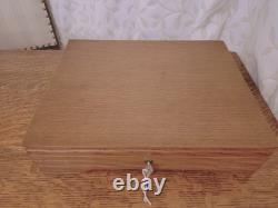 Vintage 46 Pc Silver Plate Faux Bone Cutlery Canteen Latham & Owen Sheffield