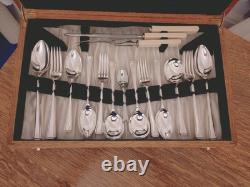 Vintage 47 Piece Silver Plate CUTLERY CANTEEN A E Poston Sheffield 1950s