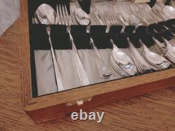 Vintage 47 Piece Silver Plate CUTLERY CANTEEN A E Poston Sheffield 1950s