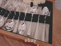 Vintage 47 Piece Silver Plate CUTLERY CANTEEN A E Poston Sheffield 1950s