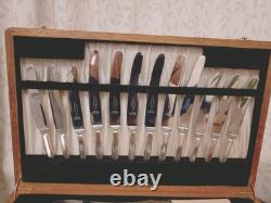 Vintage 47 Piece Silver Plate CUTLERY CANTEEN A E Poston Sheffield 1950s