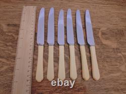 Vintage 48Pc SILVER PLATE Faux Bone CUTLERY CANTEEN A E Poston Sheffield 1950s