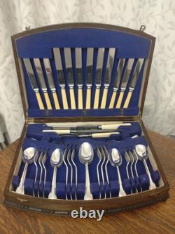 Vintage 48 Piece ART DECO EPNS CUTLERY CANTEEN Arthur Price Sheffield 1930s