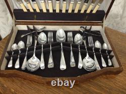 Vintage 54 Piece ART DECO EPNS CUTLERY CANTEEN Made in Sheffield 1932