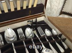 Vintage 54 Piece ART DECO EPNS CUTLERY CANTEEN Made in Sheffield 1932