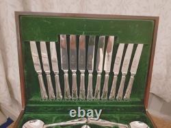 Vintage 58 Pc Silver Plate DU BARRY Pattern CUTLERY CANTEEN Made in Sheffield