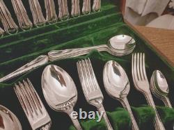 Vintage 58 Pc Silver Plate DU BARRY Pattern CUTLERY CANTEEN Made in Sheffield