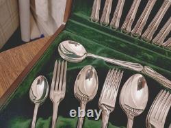 Vintage 58 Pc Silver Plate DU BARRY Pattern CUTLERY CANTEEN Made in Sheffield