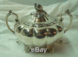 Vintage 5pc. Community MELON Silverplate Tea/Coffee Service Set, Original Tray. NR