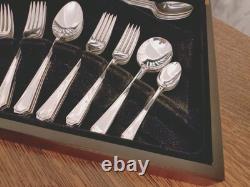 Vintage 60 Pc GRECIAN PATTERN Silver Plate CUTLERY CANTEEN Geo Butler Sheffield