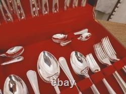 Vintage 76 Pc SILVER PLATE Bead Pattern CUTLERY CANTEEN by Osborne of Sheffield
