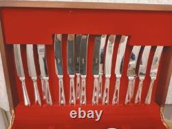 Vintage 76 Pc SILVER PLATE Bead Pattern CUTLERY CANTEEN by Osborne of Sheffield