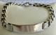 Vintage 800 Silver ID Bracelet 10 AR Italian Curb Link Blank Name Plate 8