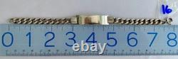 Vintage 800 Silver ID Bracelet 10 AR Italian Curb Link Blank Name Plate 8