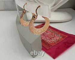 Vintage 875 SILVER Earrings Hoops USSR Soviet Ukrainian KIEV FACTORY