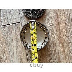Vintage 90% Silver-Plated Trinket Box Dragon & Floral Motif Asian Antique
