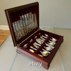 Vintage A1 Sheffield Silver Plated Cutlery Canteen 54-Piece Set 6 Place Setting