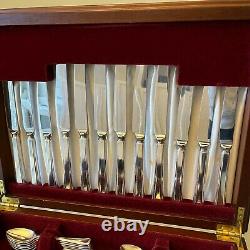 Vintage A1 Sheffield Silver Plated Cutlery Canteen 54-Piece Set 6 Place Setting