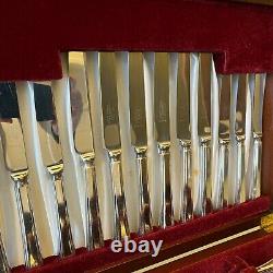 Vintage A1 Sheffield Silver Plated Cutlery Canteen 54-Piece Set 6 Place Setting