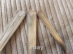 Vintage ART DECO 35 Piece FRENCH SILVER PLATE FLATWARE Original Case VGC