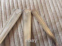 Vintage ART DECO 35 Piece FRENCH SILVER PLATE FLATWARE Original Case VGC