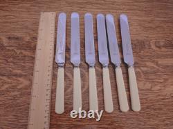 Vintage ART DECO 41Pc Silver Plate Faux Bone CUTLERY SET Made in Sheffield 1930s